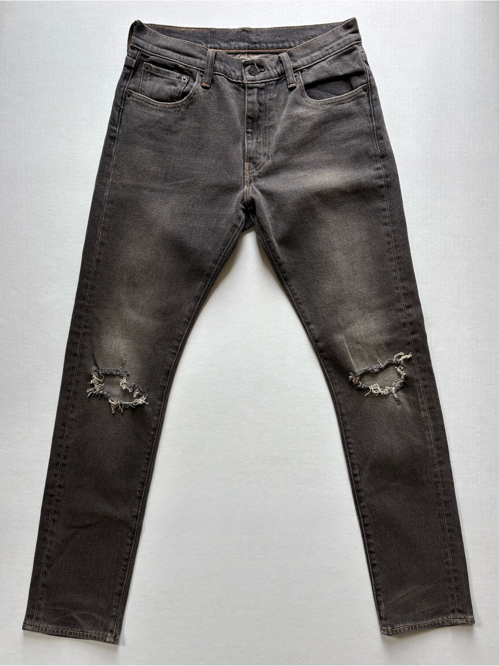 Levi’s 505 C Slim Straight Faded Black Jeans Distressed Womens 29x32